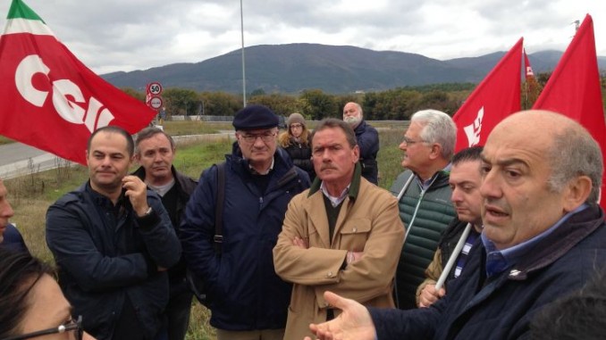 Tre Valli e raddoppio ferroviario, presidio GCIL