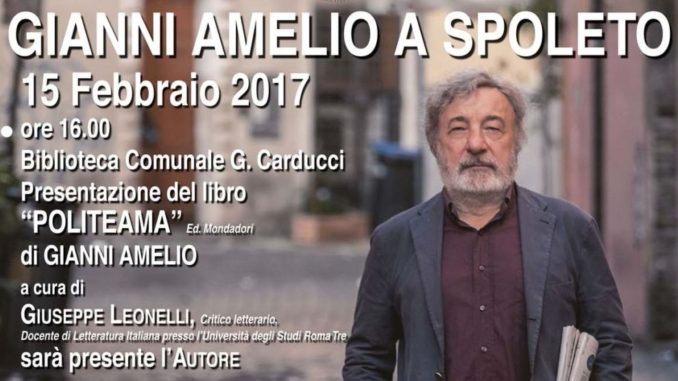 Gianni Amelio a Spoleto, presenta il suo romanzo d’esordio