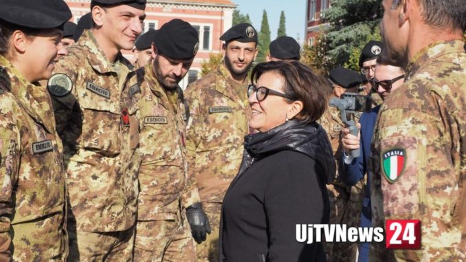 Il Ministro della difesa Elisabetta Trenta in visita a Spoleto