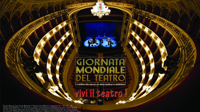 Anche a Spoleto si celebra la Giornata Mondiale del Teatro. Dal 1962, il 27 marzo di ogni anno, si celebra in tutto il mondo