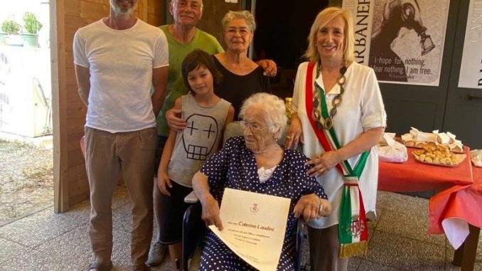 Caterina Laudini compie compie 100 anni