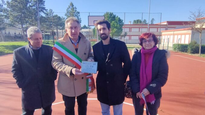 Inaugurazione del campo basket di Passo Parenzi