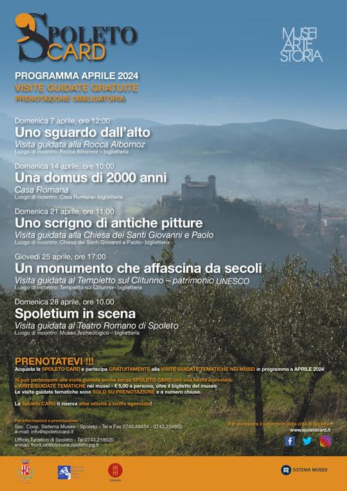 Scopri il patrimonio di Spoleto con la Spoleto Card: le visite di aprile 2024