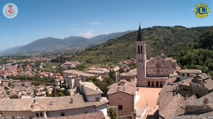 Spoleto si illumina: 4 webcam per la città grazie al Lions Club