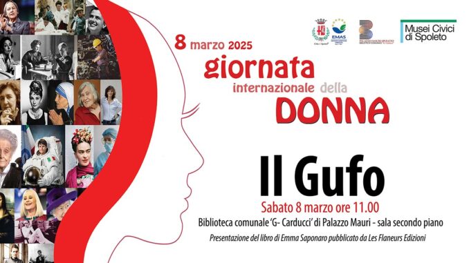 8 Marzo, presentazione del libro di Emma Saponaro “Il Gufo”