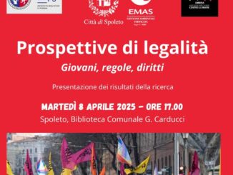 Presentazione ricerca su legalità a Spoleto l’8 aprile