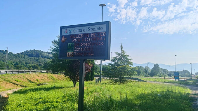 Nuovi pannelli meteo a Spoleto, attivi in quattro zone