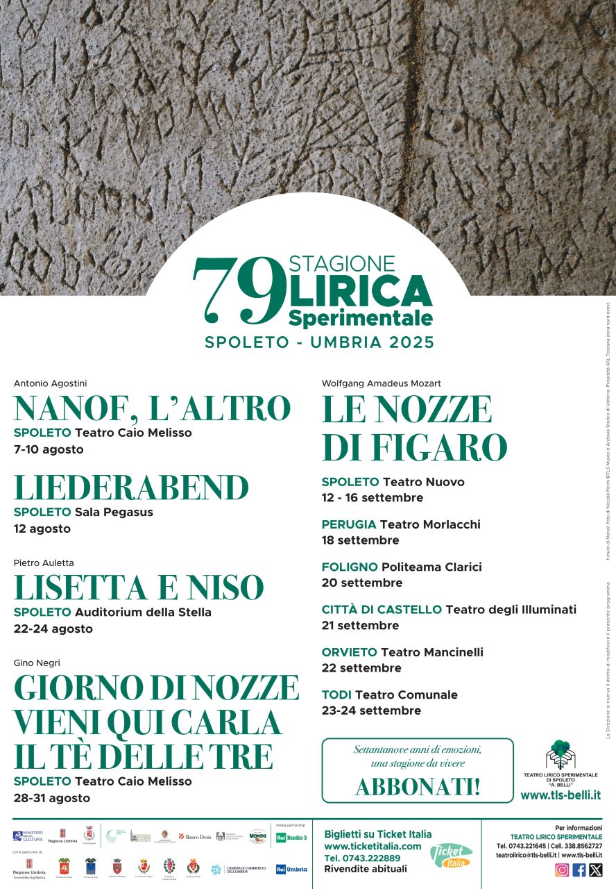 Spoleto, torna la Stagione Lirica Sperimentale per la 79ª edizione