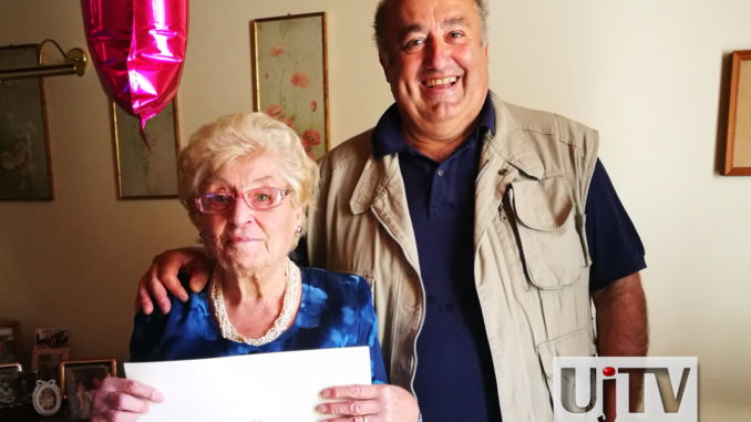 Elena Donati a Spoleto, cento anni e non sentirli, gli auguri del sindaco