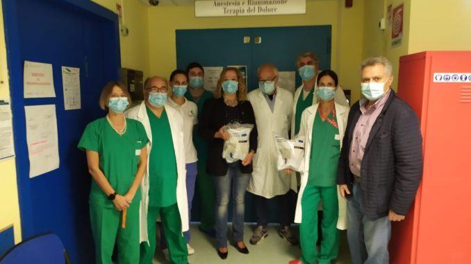 Maschere total face ed orofacciali donate all'ospedale di Spoleto