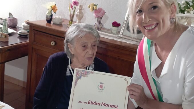 Elvira Mariani compie 100 anni