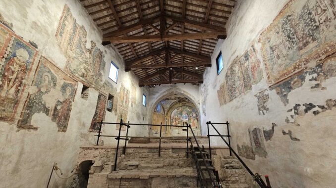 Restauro affreschi a Spoleto salva i tesori di Santi Giovanni